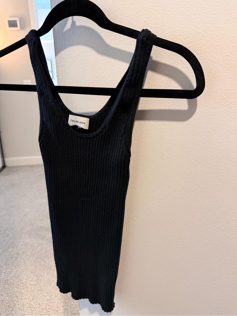 Calvin Klein Black Ribbed Tank Top
